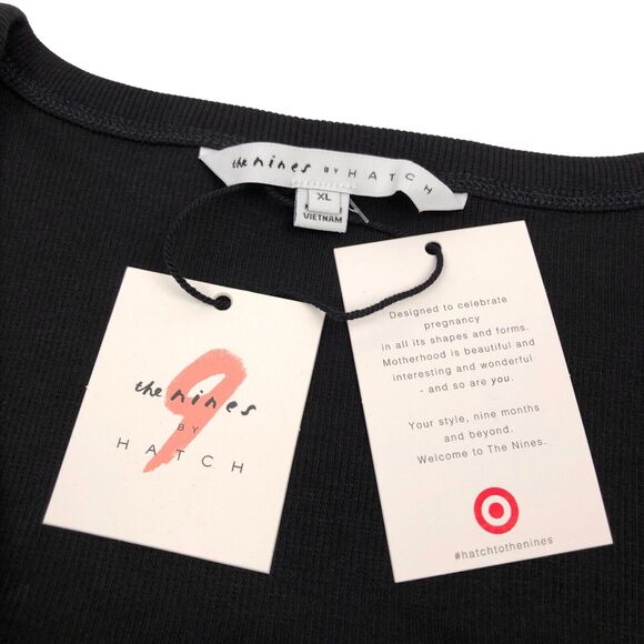 The Nines by Hatch Ribbed Jersey Knit Maternity Bodycon Dress Ruffle Sleeve XL - Picture 6 of 7